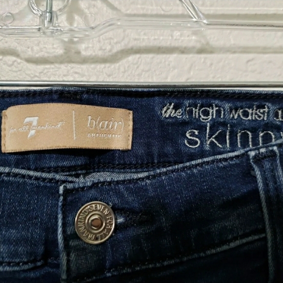 7 For All Mankind B Air High Rise Skinny Ankle - Picture 4 of 4